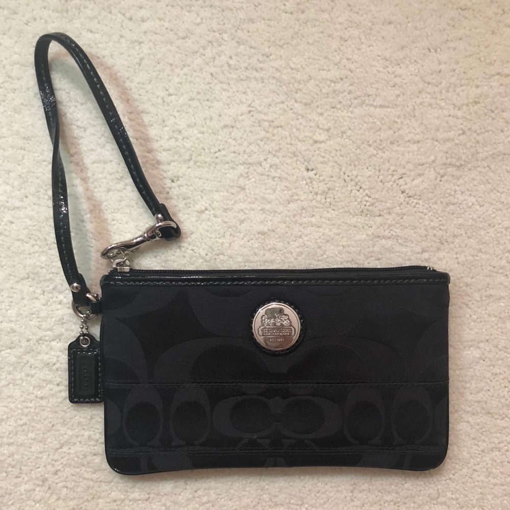 Coach Black Wristlet